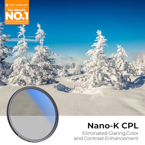K&F Concept 52mm Circular Polarizer Lens Filter Ultra-Slim Optical Glass - size: 52mm