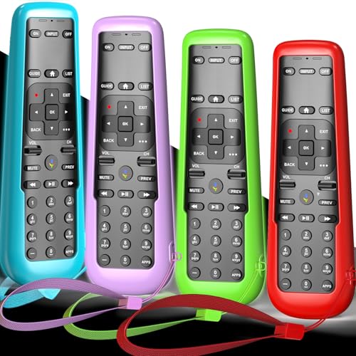 4PACK Case for DirecTV Remote, Cover for AT&T TV Now Receiver C71KW / RC82V Voice Remote Control Skin Sleeve Green Purple Blue Red - color: Purple Blue Green and Red