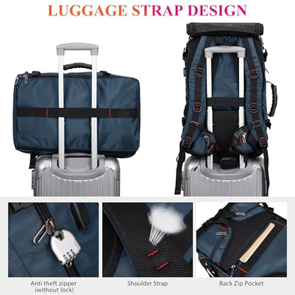 WITZMAN Carry on Travel Backpack for Men Airline Approved Fits 16" Laptop - color: 04.blue