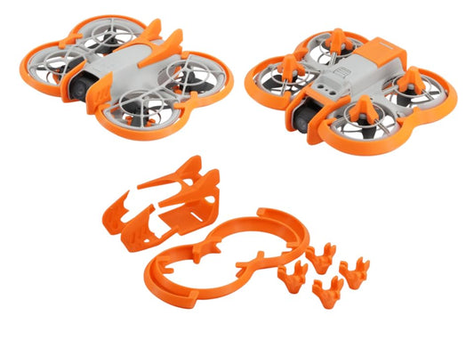 Neo Drone Protection Accessories Kit for DJI Neo – Propeller Guards, Gimbal Bumper, Tail Wing, and Landing Gear (Durable Version, Full Protection) (Orange) - color: Orange