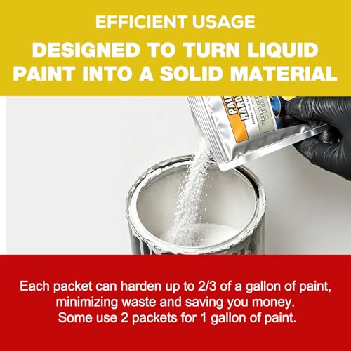 6 Pack Paint Hardener for Disposal - Fast Acting Solidifier for Disposal - style: 6 Pack Paint Hardener
