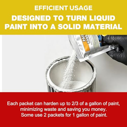 6 Pack Paint Hardener for Disposal - Fast Acting Solidifier for Disposal - style: 6 Pack Paint Hardener