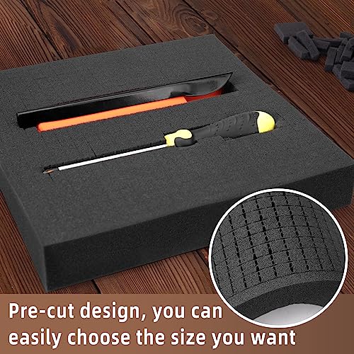 DECOHS 4 Pcs Pick Apart Foam Insert, 16'' x 12'' x 2'' Pre Cube Sheet Foams - size: 1 Size - 4 Pieces - 16 x 12 x 2 inches