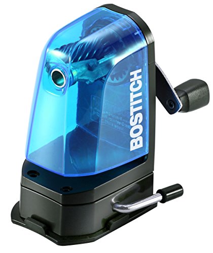 Bostitch Office Multi-Mount Manual Pencil Sharpener, Vacuum Mount or Screw Mount, Blue (MPS2-BLUE) - color: Blue, size: Pack of 1