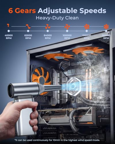 Compressed Air Duster Electric 150000RPM Super Power Mini Air Blower