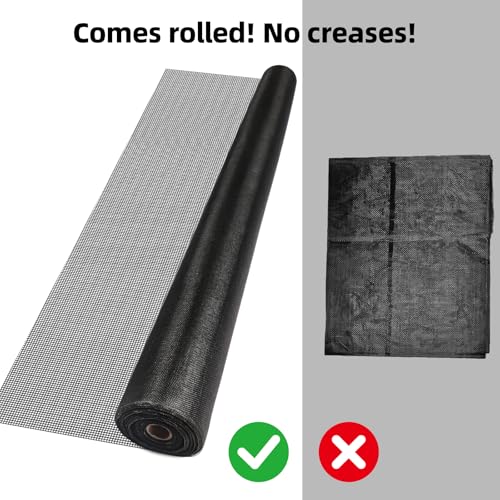Patio Porch Screen Mesh Roll - 95"x100', Easy-to-Cut Porch Screen Mesh Roll for Patio, Pool, Durable Patio Screen Mesh Replacement - size: 95” x 100’