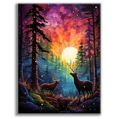 Diamond Art Kits for Adults, Sunset DIY 5D Diamond Painting for Beginners - color: BLKJDP15