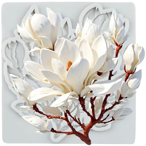 Flower Polymer Clay Mold Magnolia Flower Silicone Molds - color: Style A