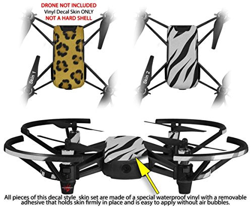 Skin Decal Wrap 2 Pack Compatible with DJI Ryze Tello Leopard Skin Drone NOT Included