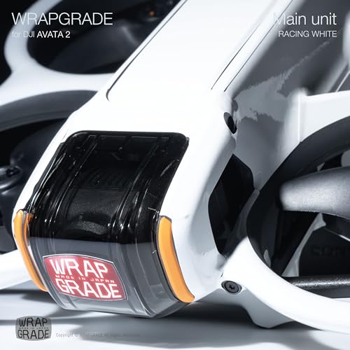 WRAPGRADE Skin Stickers Compatible with DJI Avata 2 (Racing White)
