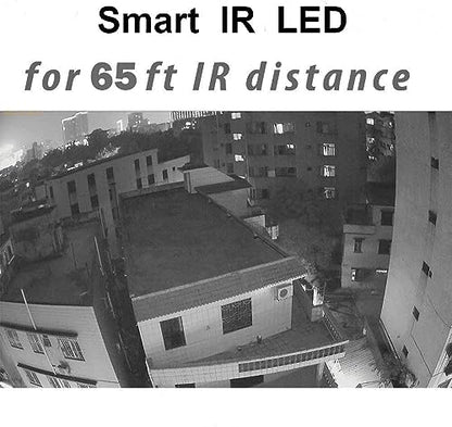 Real HD 4MP Analog Coax Dome TVI CVI CCTV Surveillance Security Camera, 2.8mm 100° Wide Viewing Angle, 65ft IR Night Vision, Outdoor, Full Metal Housing, ONLY Compatible with 4MP, 5MP and 8MP DVR