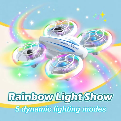 LED RC Drone for Kids Ages 6-12, LED Light drone toy with 3 Batteries
