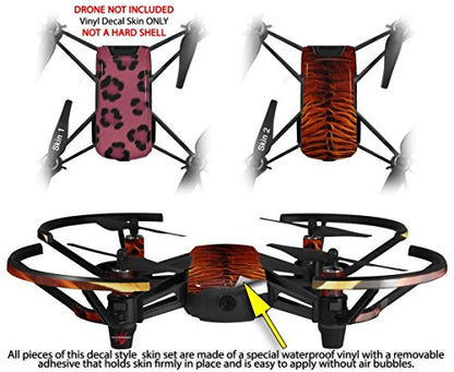 Skin Decal Wrap 2 Pack Compatible with DJI Ryze Tello Leopard Skin Pink Drone NOT Included