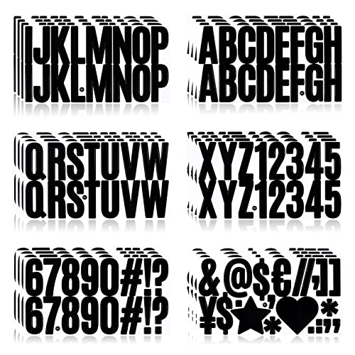 Letter Stickers,Mailbox Numbers,2.5 Inch Waterproof Vinyl Alphabet - color: Black, size: 2.5 Inch
