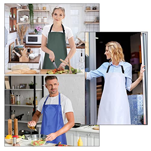 Waterproof Rubber Apron Adjustable Dishwasher Apron - Heavy Duty Work Apron - color: Green, size: 2 Pack