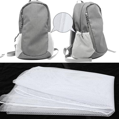 63 x 59 Inch White Mesh Fabric, Slightly Stretch Mesh Fabric Cuttable Netting Fabrics Meshes for Sewing Projects Shopping Bag Backpack Pocket Straps and Netting Clothes