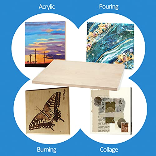 Falling in Art 2 Pack 18x24 Unfinished Birch Wood Panels Kit for Painting - size: 18*24 2-pack