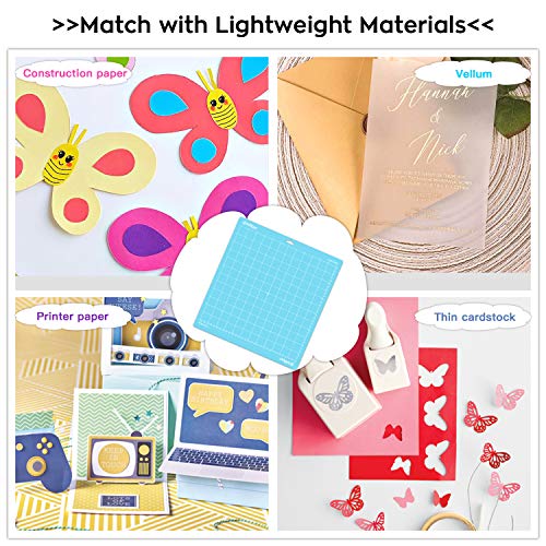 HTVRONT Light Grip Cutting Mat 12x12, 6 Pack, Quilting & Crafting - color: Blue, size: 12*12 in
