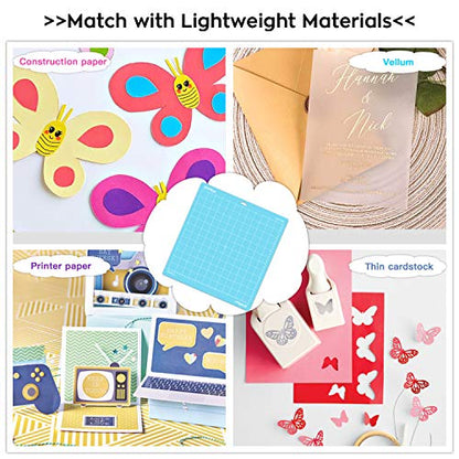 HTVRONT Light Grip Cutting Mat 12x12, 6 Pack, Quilting & Crafting - color: Blue, size: 12*12 in