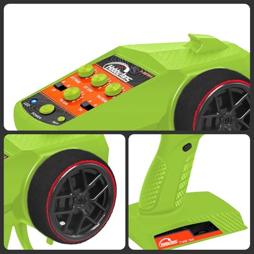 RC Remote Control 4CH 2.4G Transmitter with Receiver and Lanyard for RC Car Crawler Boat, Green - color: Green