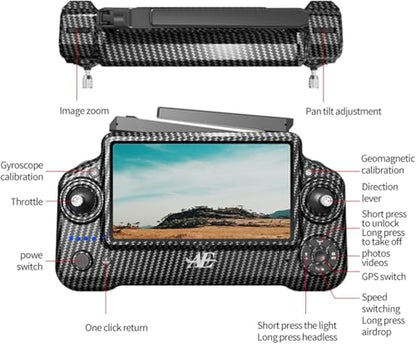 AE60 Ultra Drone with Camera for Adults, 3 Batteries,Carbon Fiber,