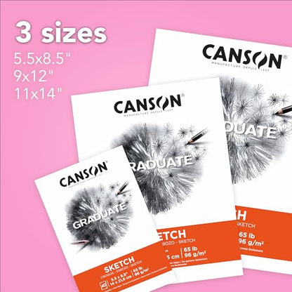 Canson Graduate Sketch Paper Pad, 9x12 in - size: 9x12 inch