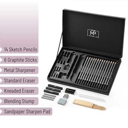 Mr. Pen- Drawing Sketching Pencil Set, 25 pcs, Graphite Pencils (10B-6H) - size: 25 Count