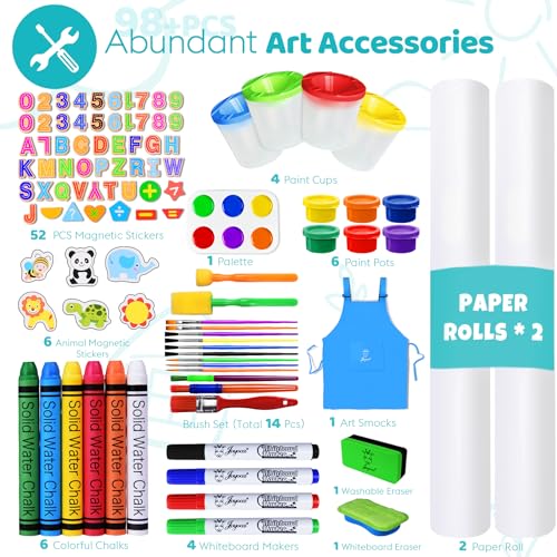 Joyooss Art Easel for Kids Easel for Toddler with Paper roll - color: Lake Blue Easel