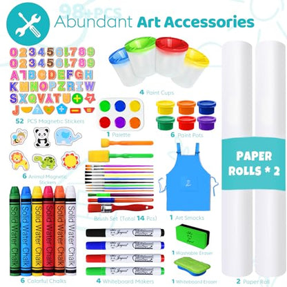 Joyooss Art Easel for Kids Easel for Toddler with Paper roll - color: Lake Blue Easel