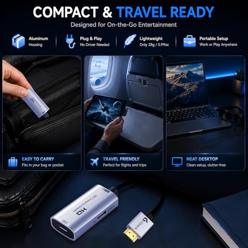 Guermok AR Glasses HDMI to USB-C Display Adapter, 4K@60Hz Video Converter - color: Silver, size: 0.74FT