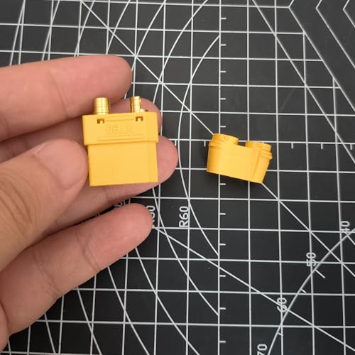 XT90 Connector Set with Solder Point Cover Caps (24pcs) - Upgraded Gold-Plated Copper for RC Vehicles and Electronics