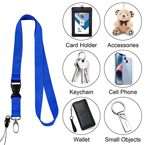 Wisdompro Office Lanyard, 6 Pack 23" Neck Strap Lanyards - Black, Blue, Red - color: 6pack(2pcs Each Red, Black & Blue)