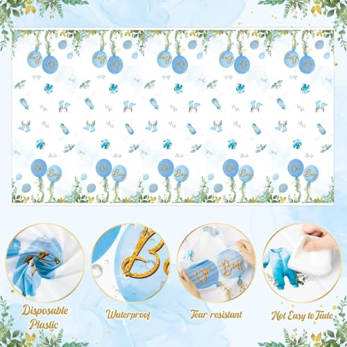 3 Pack Baby Shower Party Tablecloths for Boy - color: Baby Boy