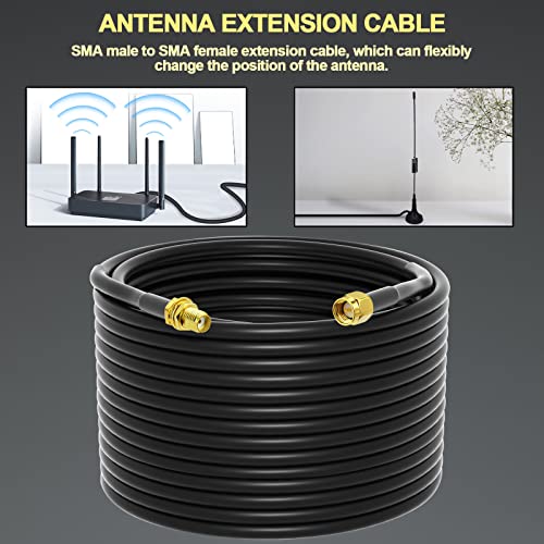 onelinkmore 75ft RG58 SMA Extension Cable, Male to Female, 50 Ohm RF - size: 75FT
