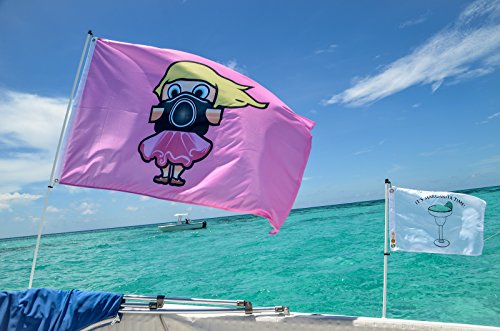 South Wind Designs Boat Flag Pole for Rod Holder, No Drill, 3 ft Pole - size: 3' Pole