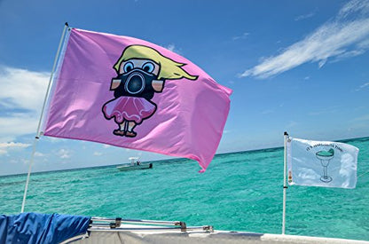 South Wind Designs Boat Flag Pole for Rod Holder, No Drill, 3 ft Pole - size: 3' Pole