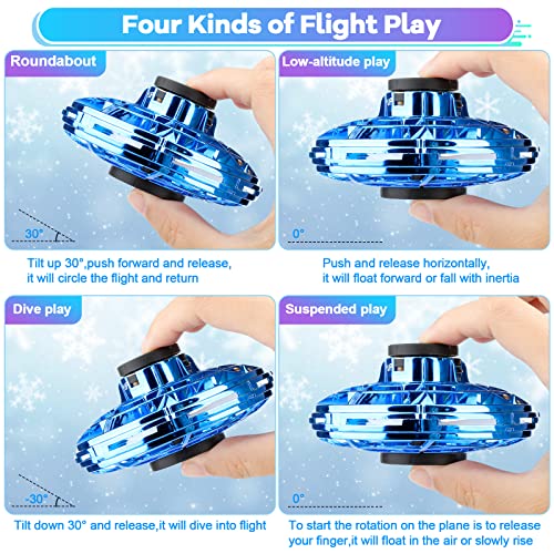 Vantexi Drone for Kids Flying Toys, 2026 Upgrade LED Fidget Spinner - color: Blue, size: 1 PC