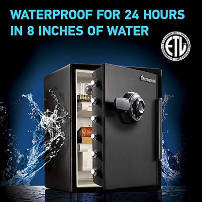 SentrySafe Black Fireproof Waterproof Floor Safe with Dial Combination Lock for Home or Office, 2.05 Cubic Feet, SFW205CWB - size: 2.05 cu. ft.