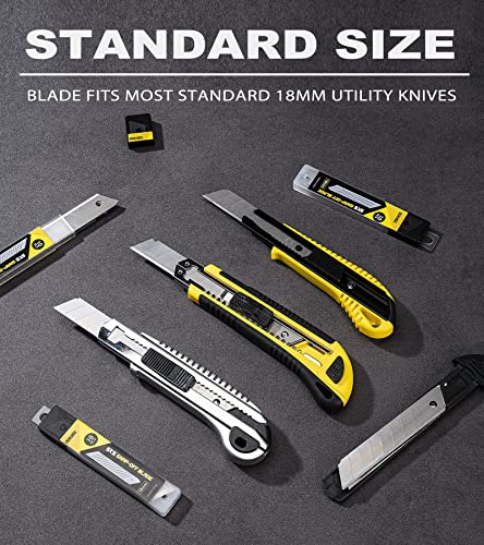 DOWELL 18mm Snap Off Blade SK5, Box Cutter Blades, 30 Pcs