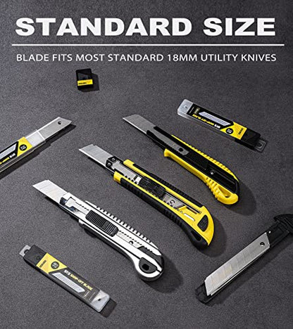 DOWELL 18mm Snap Off Blade SK5, Box Cutter Blades, 30 Pcs