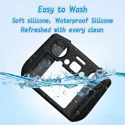 Silicone Protective Cover Case Sleeve for DJI RC 2 Remote Controller, Shockproof Scratch-Resistant Dustproof Grip Sleeve, Compatible with DJI Mini 4 Pro / Air 3 / Neo / Flip Fly More Combo Controller Accessories (Black) - color: Black