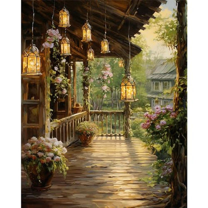Landscape Paint by Numbers for Adults - Scenery Paint by Number on Canvas - color: MT12368