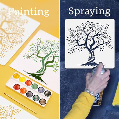Tree of Life Stencil, Reusable Painting Template, DIY Home Decor - style: Tree of Life A