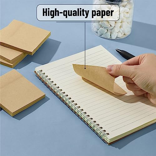 Mr. Pen- Kraft Sticky Notes, 3"x3", 12 Pads, 720 Sheets, Brown - color: Kraft