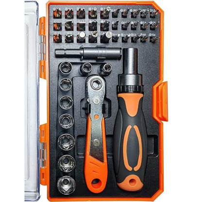 TOOLMAK 42 in 1 Ratcheting Screwdriver Set, Ratchet Wrench - style: 42pcs Ratchet Screwdriver