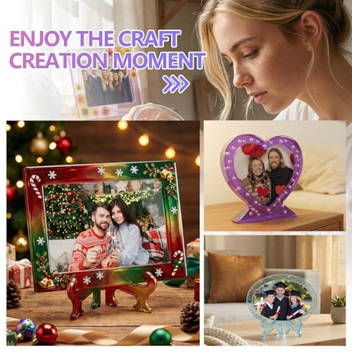KISREL 26oz Epoxy Resin Kit for Beginners, Resin Kit with Photo Frame Molds - size: Photo Frame Molds