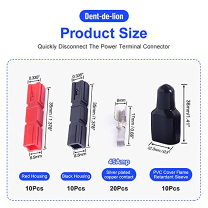 45A Quick Connect Batterie Battery Connector Modular Power Connectors Quick Disconnect 10 Pair,AWG10-12