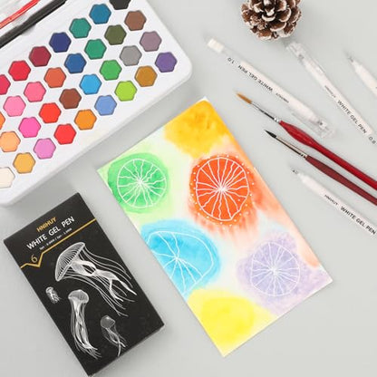 White Gel Pens, 0.8mm,1.0mm Fine Point Opaque Archival Ink Pens - color: Multicolor