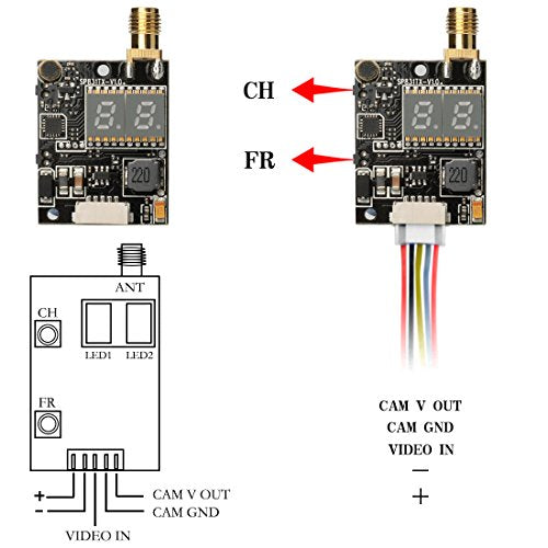 AKK KC04 5.8G 600mW FPV Transmitter 700TVL 2.8mm 120 Degree FPV Camera for Racing Quadcopter