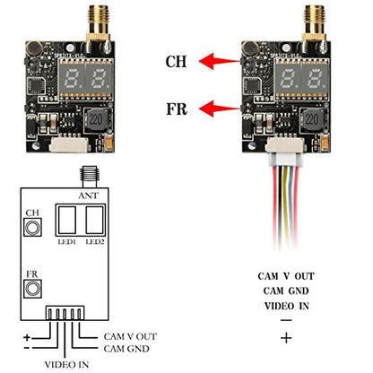 AKK KC04 5.8G 600mW FPV Transmitter 700TVL 2.8mm 120 Degree FPV Camera for Racing Quadcopter